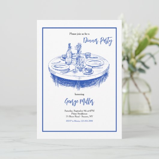 Invitation pour la mise en place de table (Debout devant)