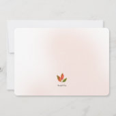 Invitation pour la période des récoltes (Dos)