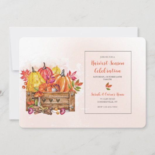 Invitation pour la période des récoltes (Devant)