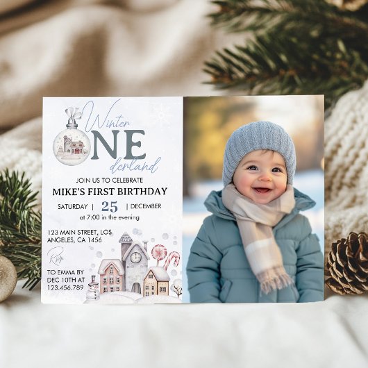 Invitation pour la photo d'anniversaire de Winter