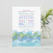 Invitation POUR LA PLAGE de bat mitzvah de barre (Debout devant)