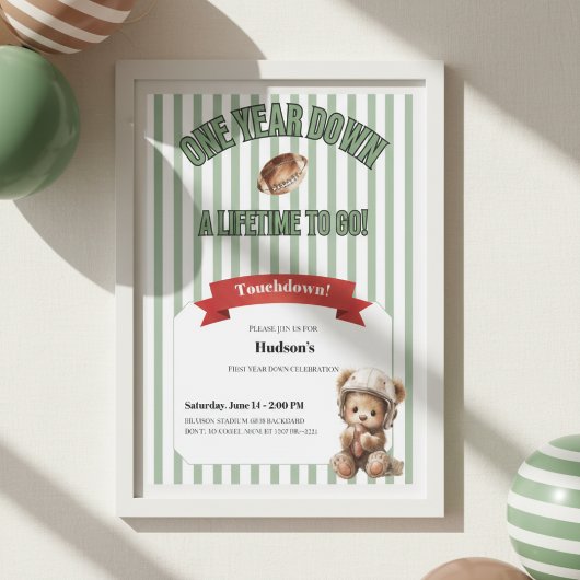 Invitation pour la première année • Anniversaire d