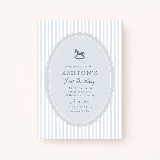 Invitation pour la première année Cheval à bascule