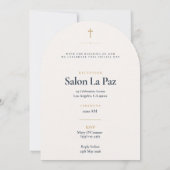 Invitation pour la Première Communion avec Croix F (Dos)