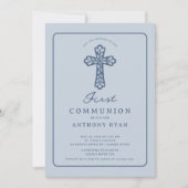 Invitation pour la Première Communion de Blue Cros (Devant)