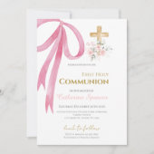 Invitation pour la première communion de fille flo (Devant)