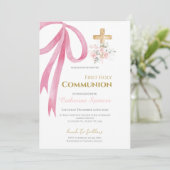 Invitation pour la première communion de fille flo (Debout devant)