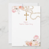 Invitation pour la Première Communion de la Dame d (Dos)