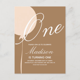 Invitation pour la première fête d'anniversaire av