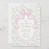 Invitation pour la première fête d'anniversaire av (Devant)