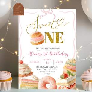 Invitation pour la première fête d'anniversaire av