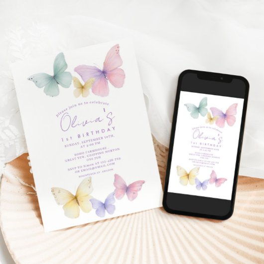 Invitation pour la première fête d'anniversaire d'