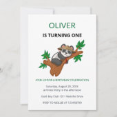 Invitation pour la première fête d'anniversaire de (Devant)