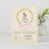 Invitation pour la première fête d'anniversaire de (Debout devant)