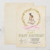 Invitation pour la première fête d'anniversaire de (Devant / Derrière)