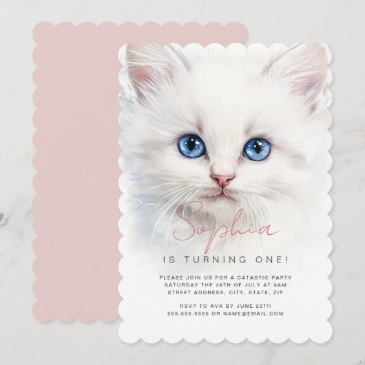 Invitation pour la première fête d'anniversaire de (Devant / Derrière)