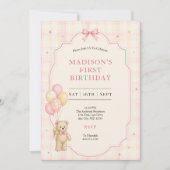 Invitation pour la première fête d'anniversaire de (Devant)