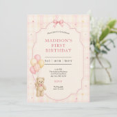 Invitation pour la première fête d'anniversaire de (Debout devant)