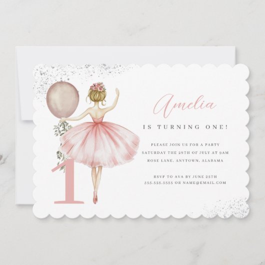 Invitation pour la première fête d'anniversaire de (Devant)