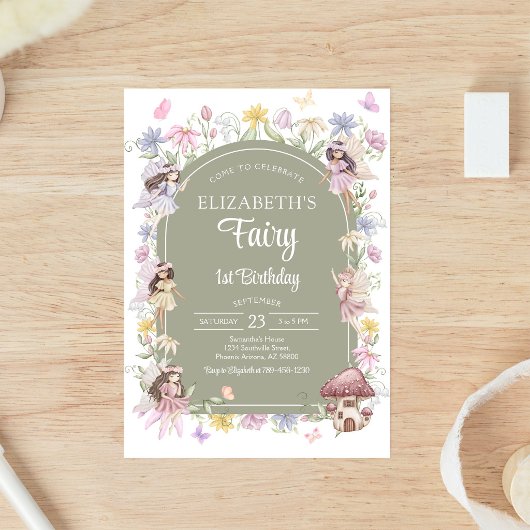 Invitation pour la première fête d'anniversaire de