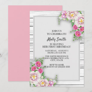 Invitation pour la première fête d'anniversaire de