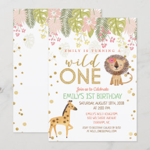Invitation pour la première fête d'anniversaire de