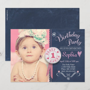 Invitation pour la première fête d'anniversaire Fi