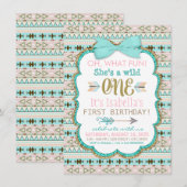 Invitation pour la première fête d'anniversaire tr (Devant / Derrière)