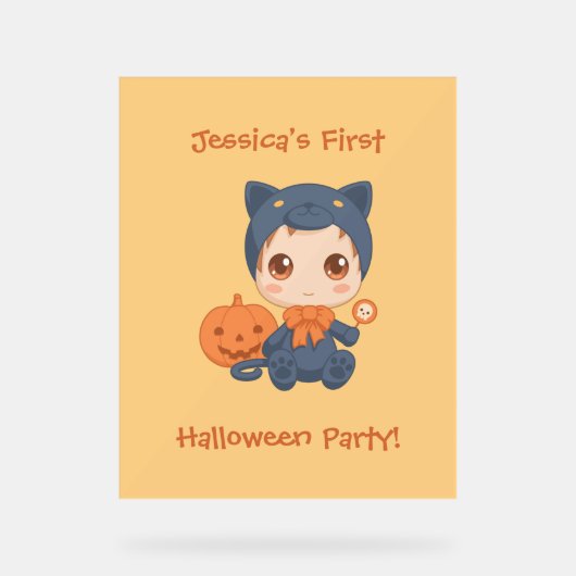 Invitation pour la première fête de chat noir Hall (Recto)