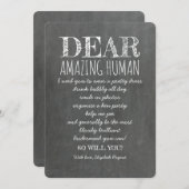 Invitation POUR LA Proposition EXTRAORDINAIRE D'Éclaireuse HU (Devant / Derrière)