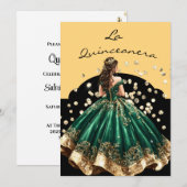 Invitation pour la Quinceanera (Devant / Derrière)