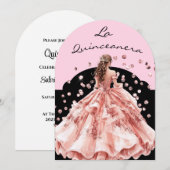 Invitation pour la Quinceanera (Devant / Derrière)