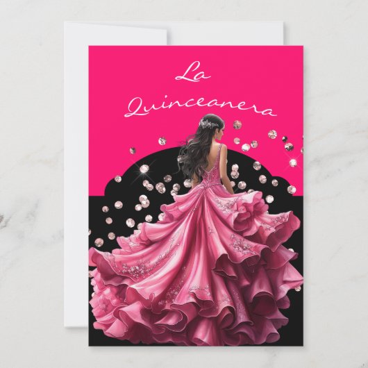 Invitation pour la Quinceanera (Devant)