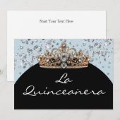 Invitation pour La Quinceanera (Devant / Derrière)