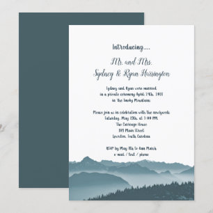 Invitation pour la réception aux Montagnes Brumeus