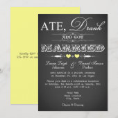 Invitation pour la réception de mariage uniquement (Devant / Derrière)