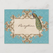 Invitation pour la réception Paon de collection et (Dos)