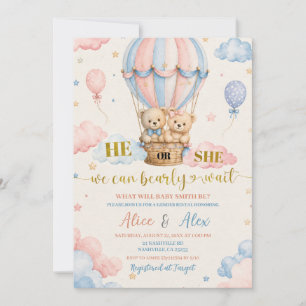 Invitation pour la révélation du sexe de l'ours en