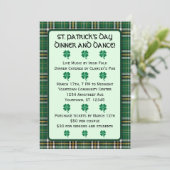 Invitation pour la Saint-Patrick avec tartan irlan (Debout devant)
