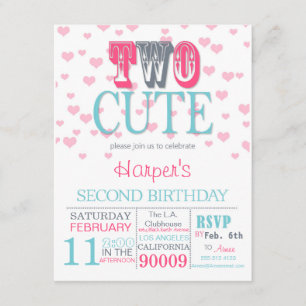 Invitation pour la Saint-Valentin 2° anniversaire