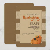 Invitation pour la saison de Thanksgiving (Devant / Derrière)
