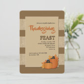 Invitation pour la saison de Thanksgiving (Debout devant)