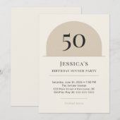 Invitation pour la soirée d'anniversaire des 50 an (Devant / Derrière)