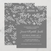 Invitation pour la soirée d'après-mariage avec ann (Devant / Derrière)