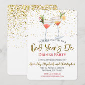 Invitation pour la soirée de boissons du Nouvel An (Devant / Derrière)