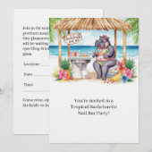 Invitation pour la soirée de vernis à ongles enter (Devant / Derrière)