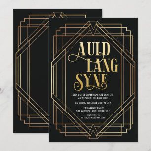 Invitation pour la soirée du Nouvel An Art Déco