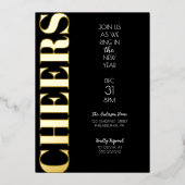 Invitation pour la soirée du Nouvel An avec feuill (Recto)