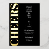 Invitation pour la soirée du Nouvel An avec papier (Recto)