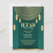 Invitation pour la soirée Iftar de Ramadan verte e (Devant)